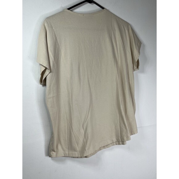 Chicos Beaded Boho India Short Sleeve Knit Top Blouse sz 2 / L (15 - Picture 8 of 8